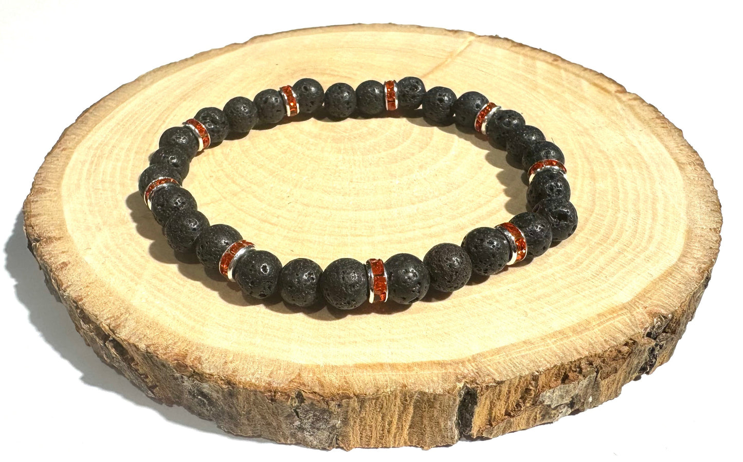 Dámsky náramok z minerálov z Lávových kameňov čierny-Bracelets-DIARA.sk-DIARA.sk