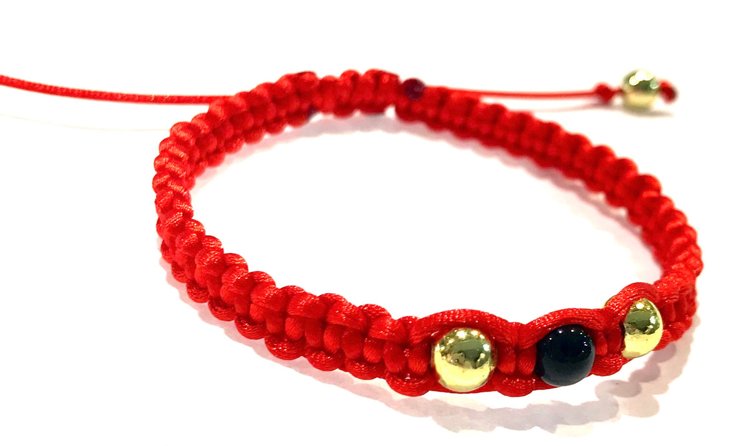 Dámsky pletený šnúrkový náramok s korálkami červený-Bracelets-DIARA-DIARA.sk