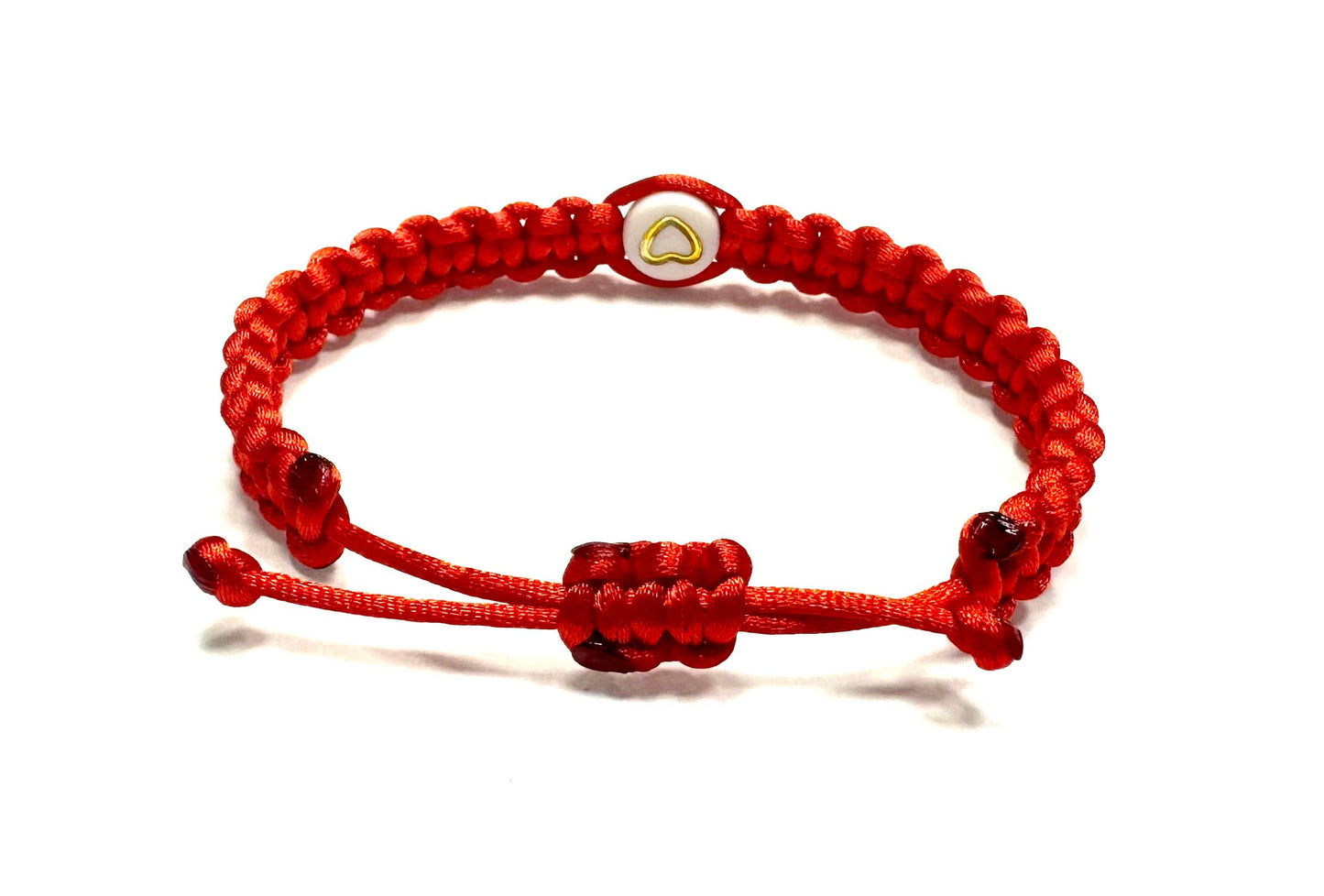Detský pletený náramok so srdiečkom červený-Bracelets-DIARA.sk-0-12 mesiacov-DIARA.sk