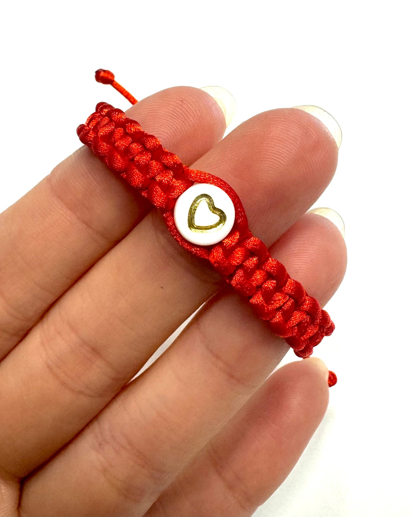 Detský pletený náramok so srdiečkom červený-Bracelets-DIARA.sk-0-12 mesiacov-DIARA.sk