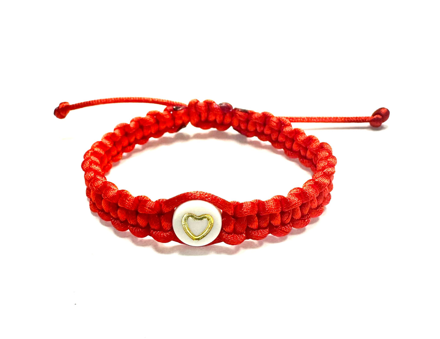 Detský pletený náramok so srdiečkom červený-Bracelets-DIARA.sk-0-12 mesiacov-DIARA.sk