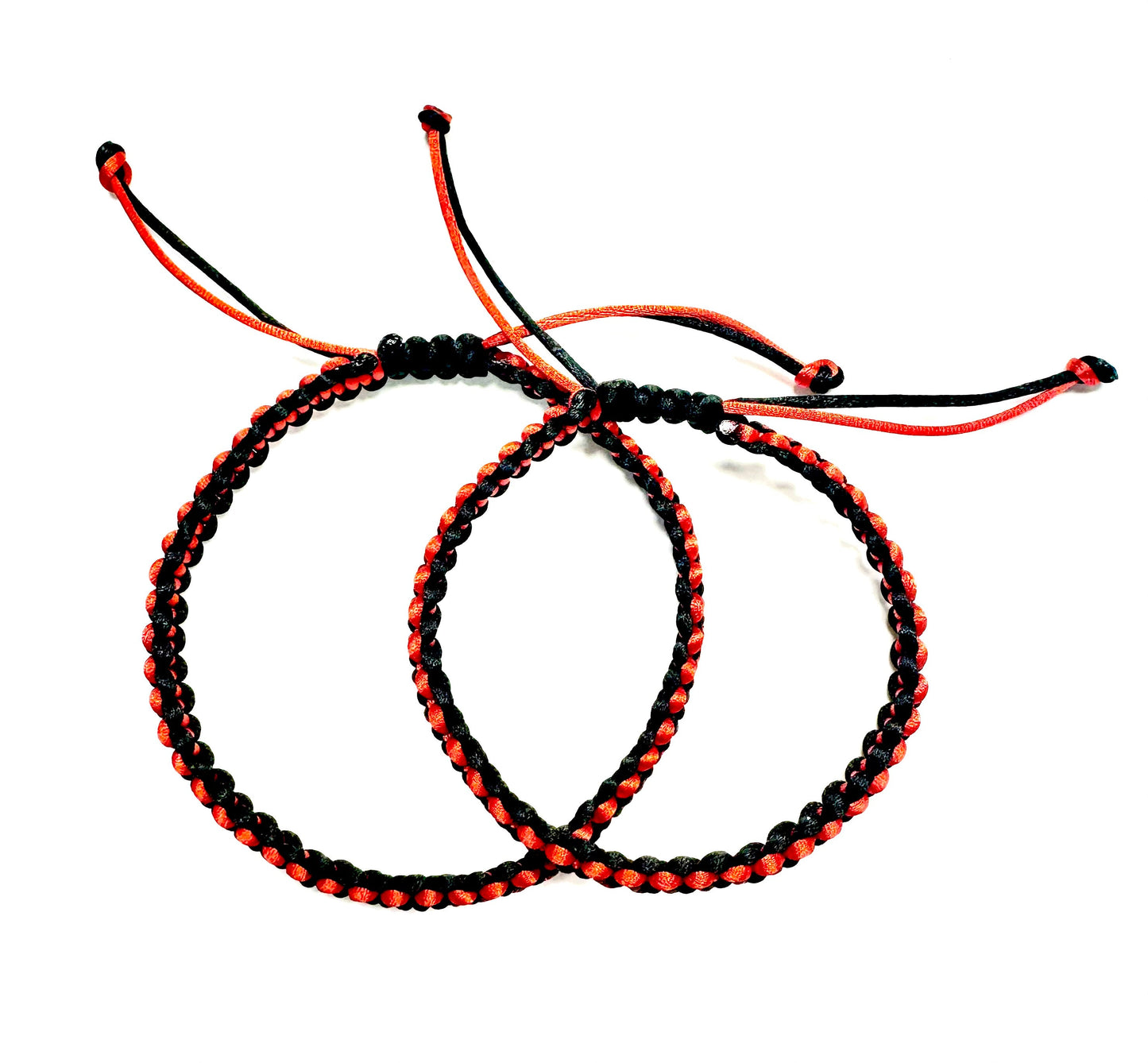 Náramky pre páry pletené šnúrkové čierno-červené-Bracelets-DIARA.sk-DIARA.sk