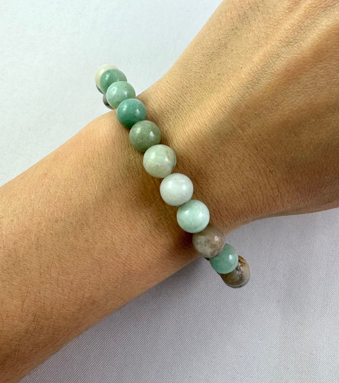Náramok z minerálov Amazonit prírodný zelený 8 mm-Bracelets-DIARAfashion-DIARA.sk