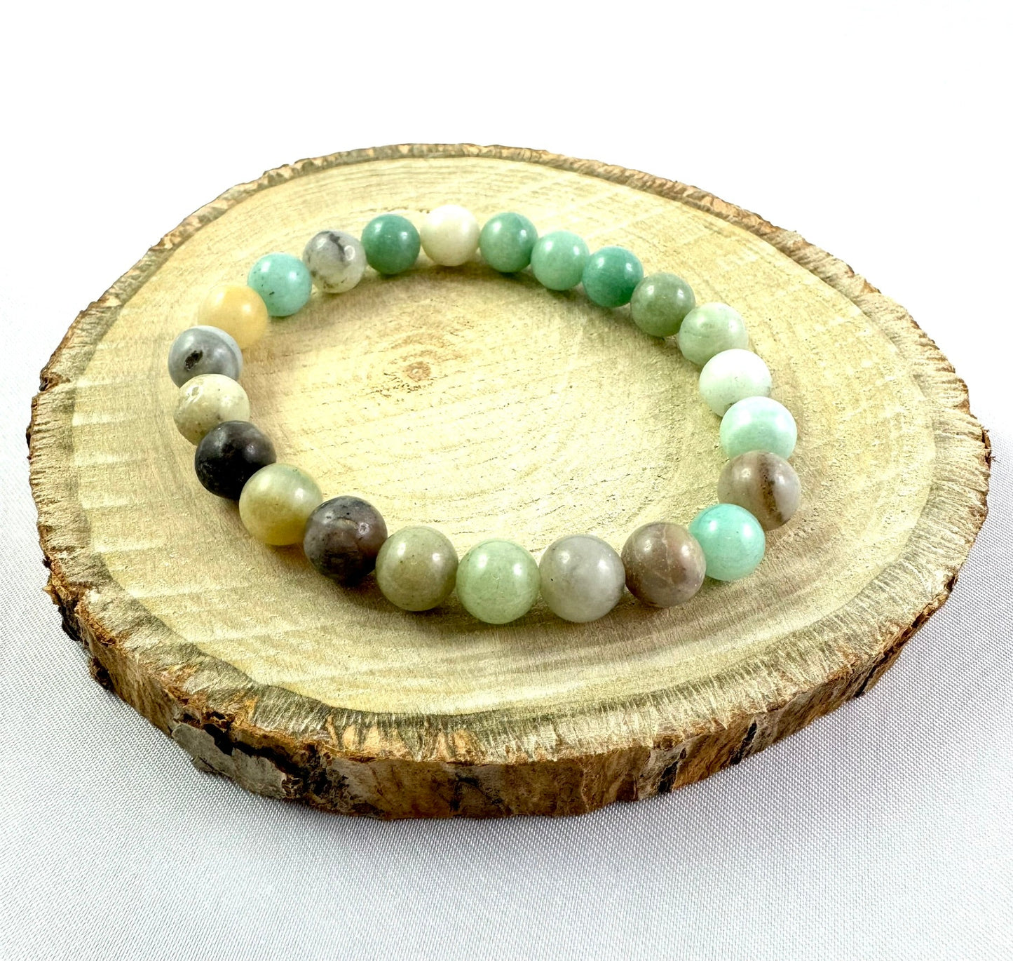 Náramok z minerálov Amazonit prírodný zelený 8 mm-Bracelets-DIARAfashion-DIARA.sk