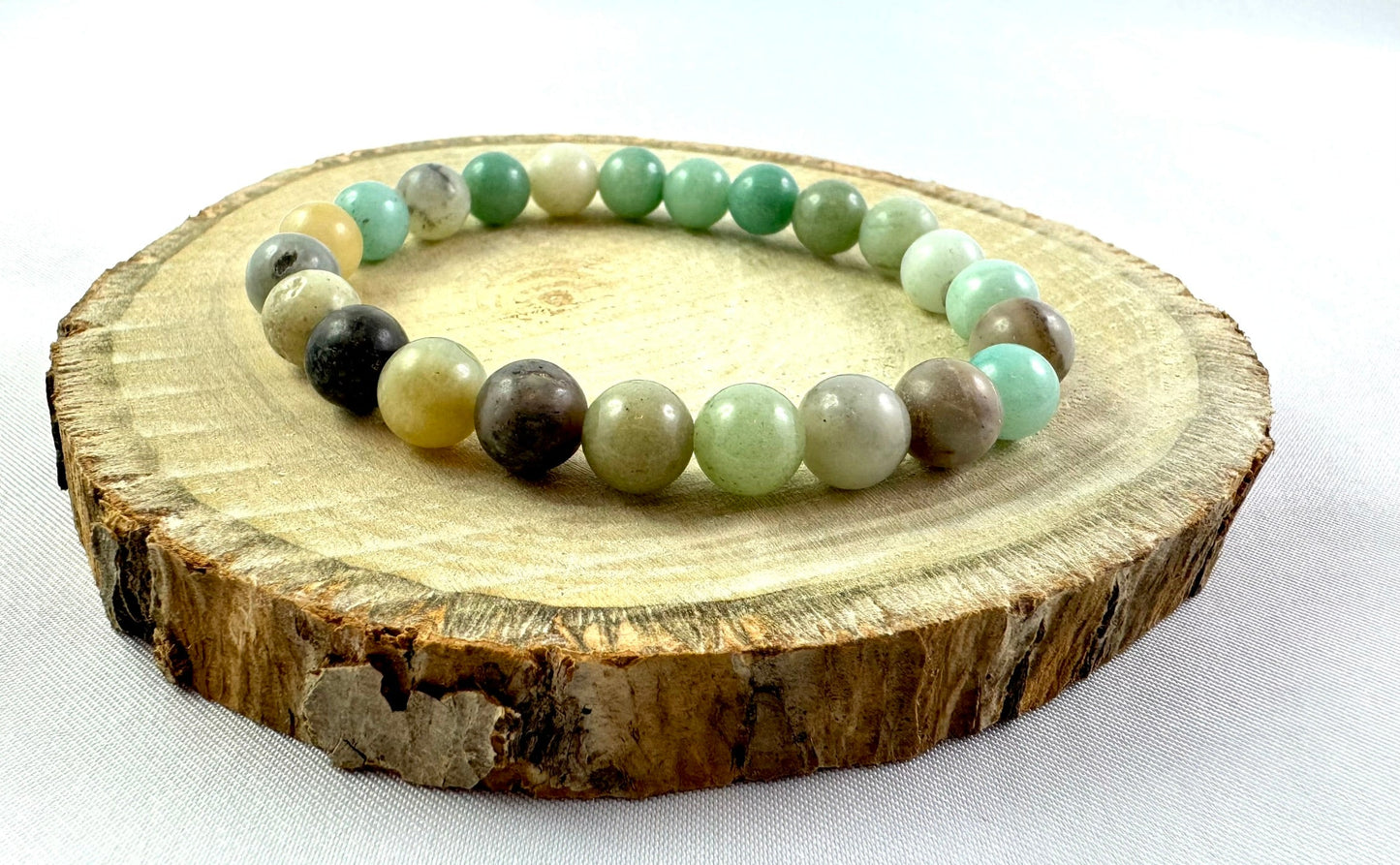 Náramok z minerálov Amazonit prírodný zelený 8 mm-Bracelets-DIARAfashion-DIARA.sk