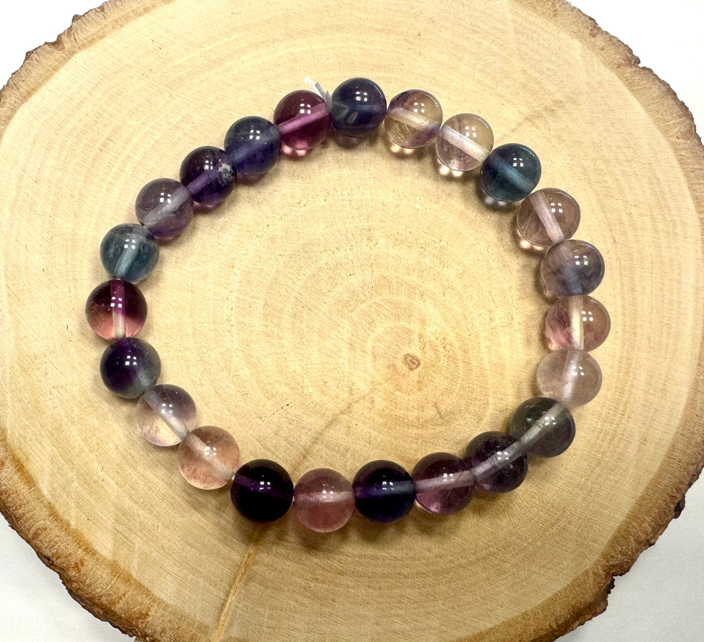 Náramok z minerálov Fluorit fialový 8 mm-Bracelets-DIARA.sk-DIARA.sk