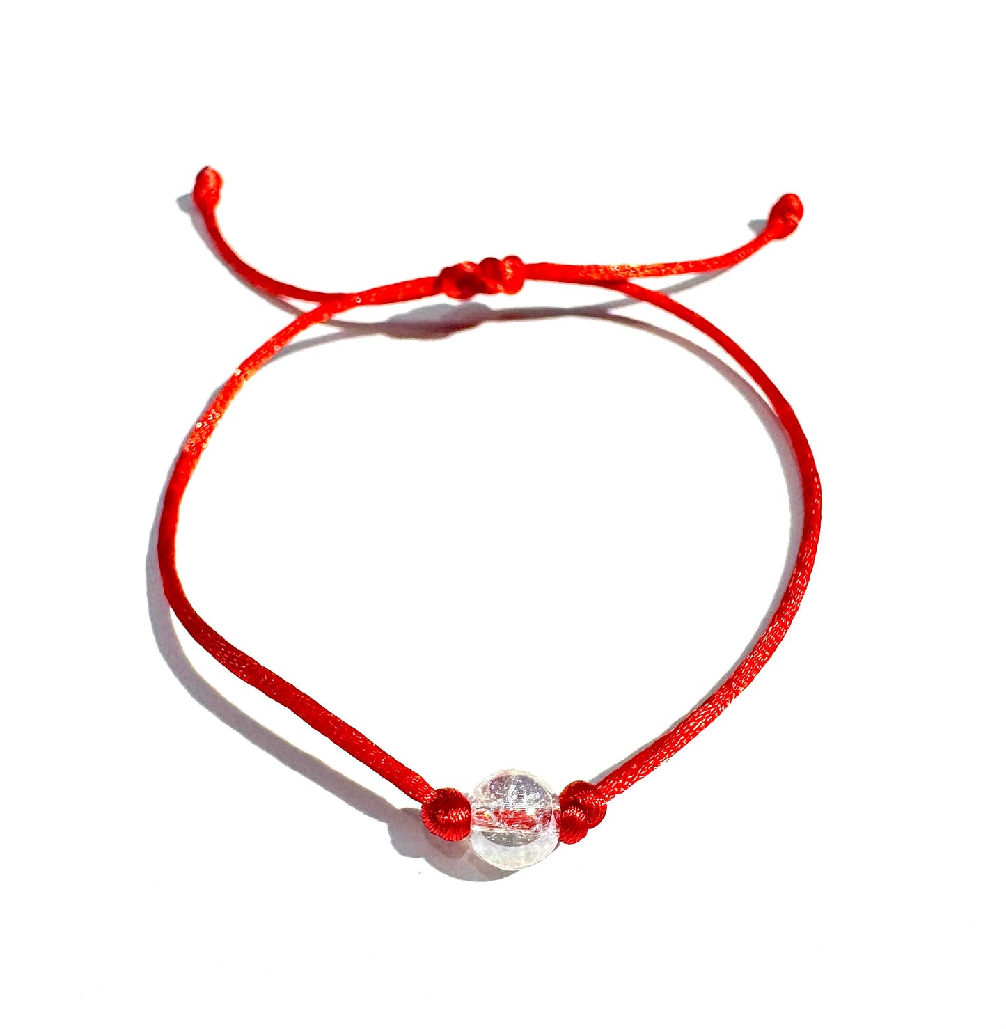 Ochranný šnúrkový náramok proti urieknutiu s korálkou Krištáľu červený-Bracelets-DIARA.sk-Dámsky-DIARA.sk
