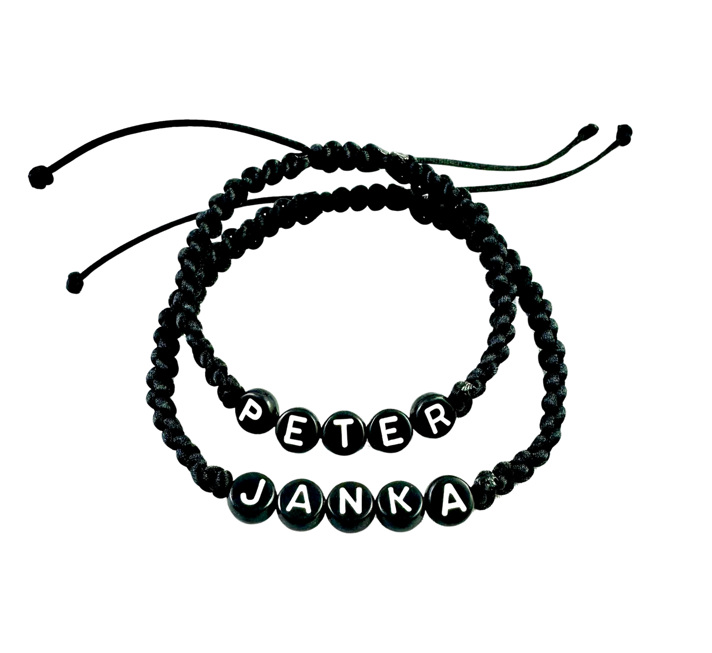 Pletené náramky pre páry s menom 2 ks mix farieb-Bracelets-DIARAfashion-Čierne-DIARA.sk