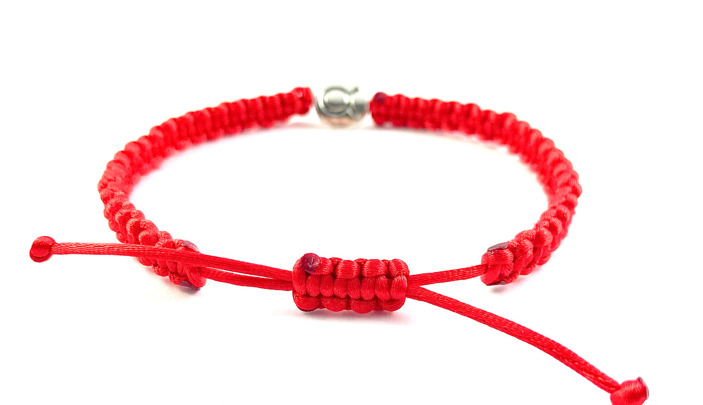 Pletený náramok zverokruh červený-Bracelets-DIARAfashion-Dámsky-Vodnár-DIARA.sk