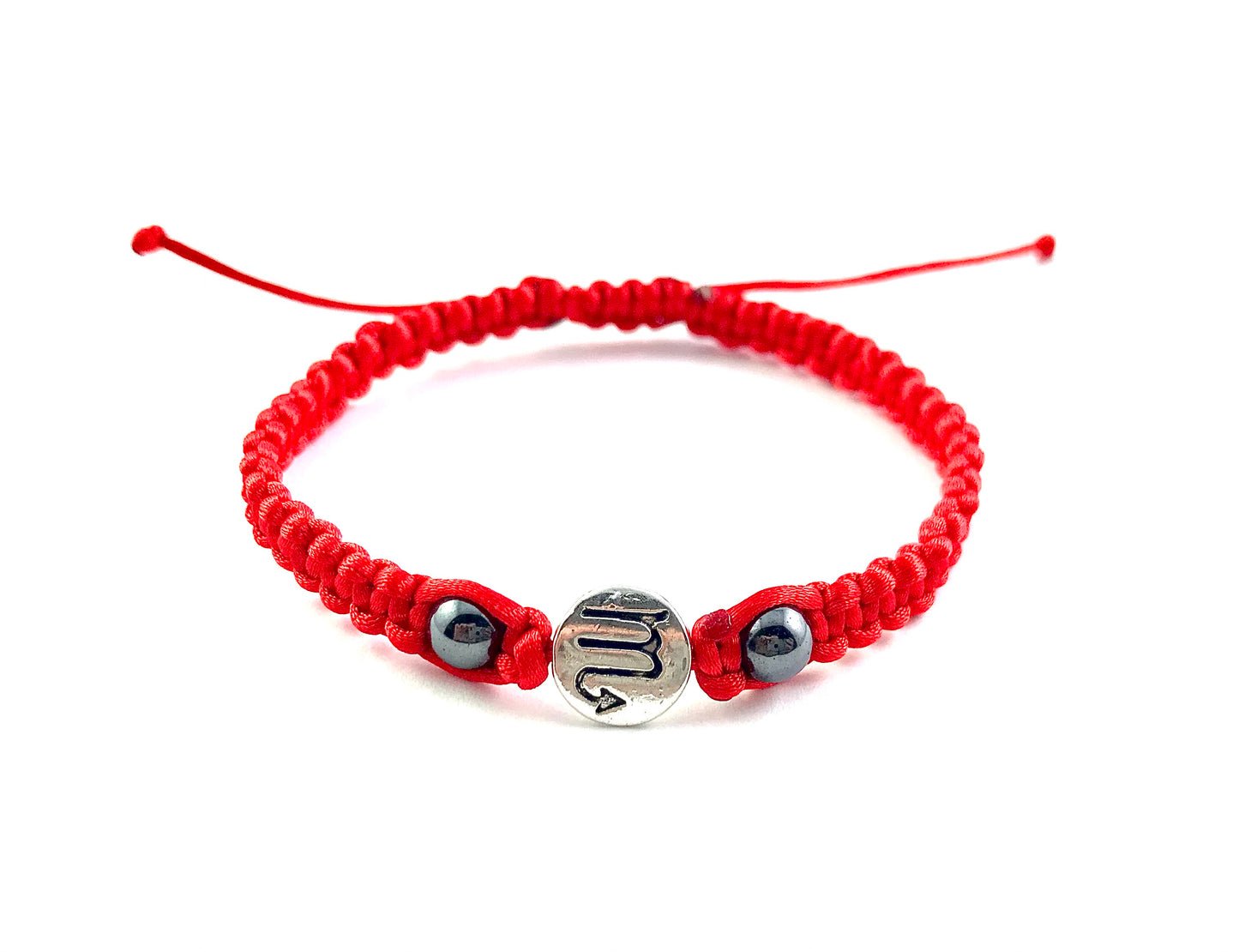 Pletený náramok zverokruh s Hematitom červený-Bracelets-DIARAfashion-Dámsky-Vodnár-DIARA.sk
