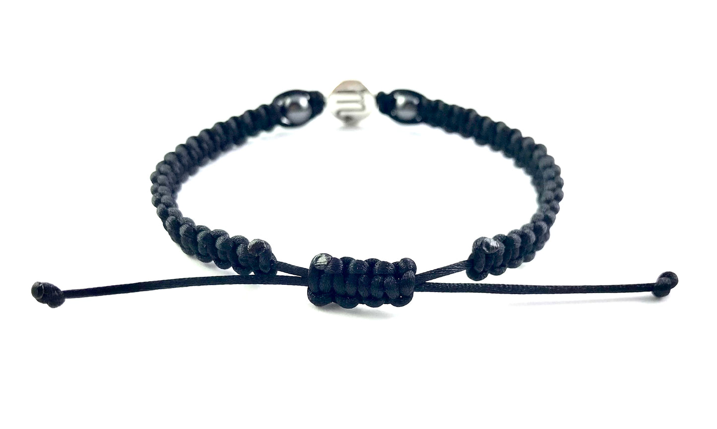 Pletený náramok zverokruh s Hematitom čierny-Bracelets-DIARAfashion-Dámsky-Vodnár-DIARA.sk