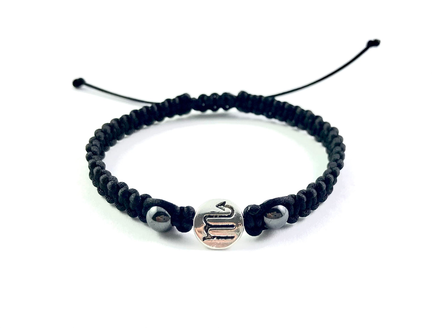 Pletený náramok zverokruh s Hematitom čierny-Bracelets-DIARAfashion-Dámsky-Vodnár-DIARA.sk