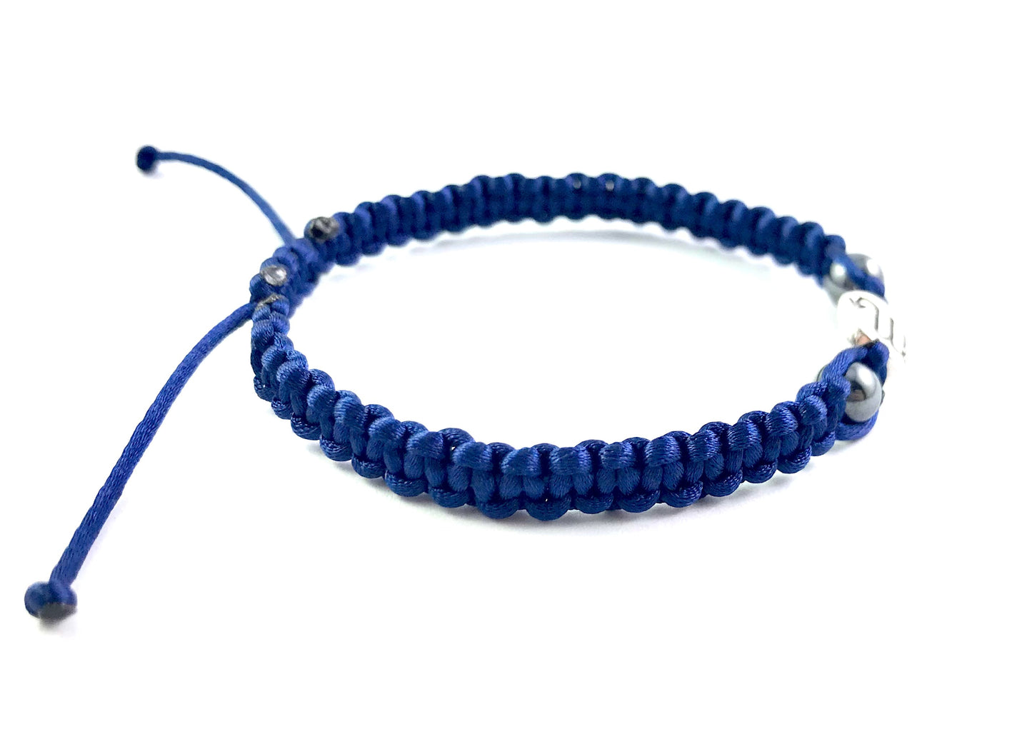 Pletený náramok zverokruh s Hematitom modrý-Bracelets-DIARA-Dámsky-Vodnár-DIARA.sk