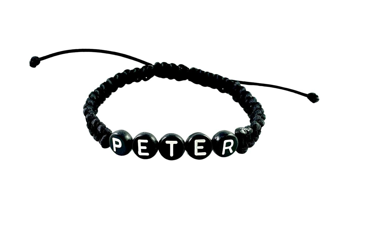 Pletený šnúrkový náramok s vlastným textom-Bracelets-DIARAfashion-Dámsky-Čierna-DIARA.sk
