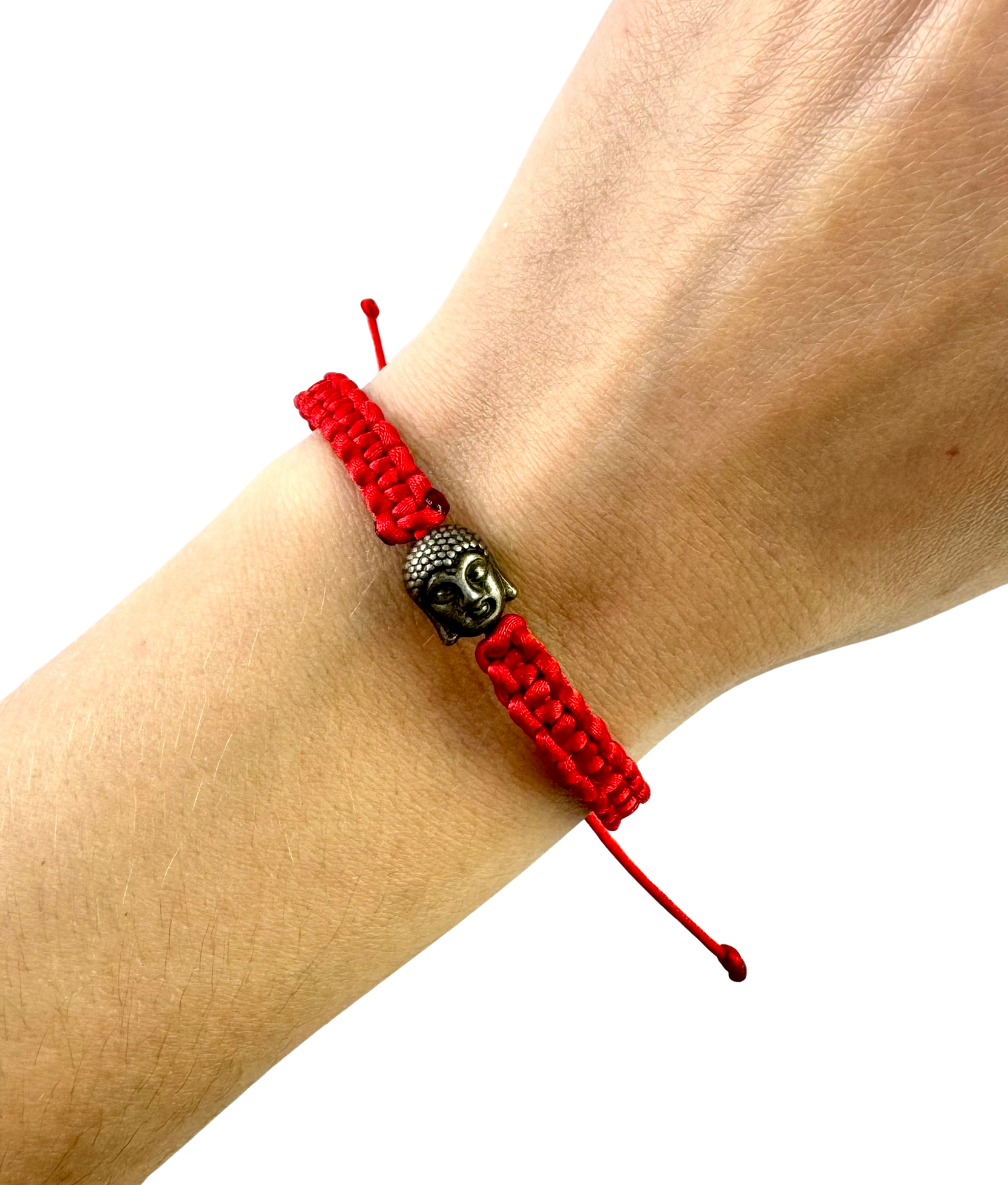 Šnúrkový pletený náramok Budha červený-Bracelets-DIARAfashion-DIARA.sk