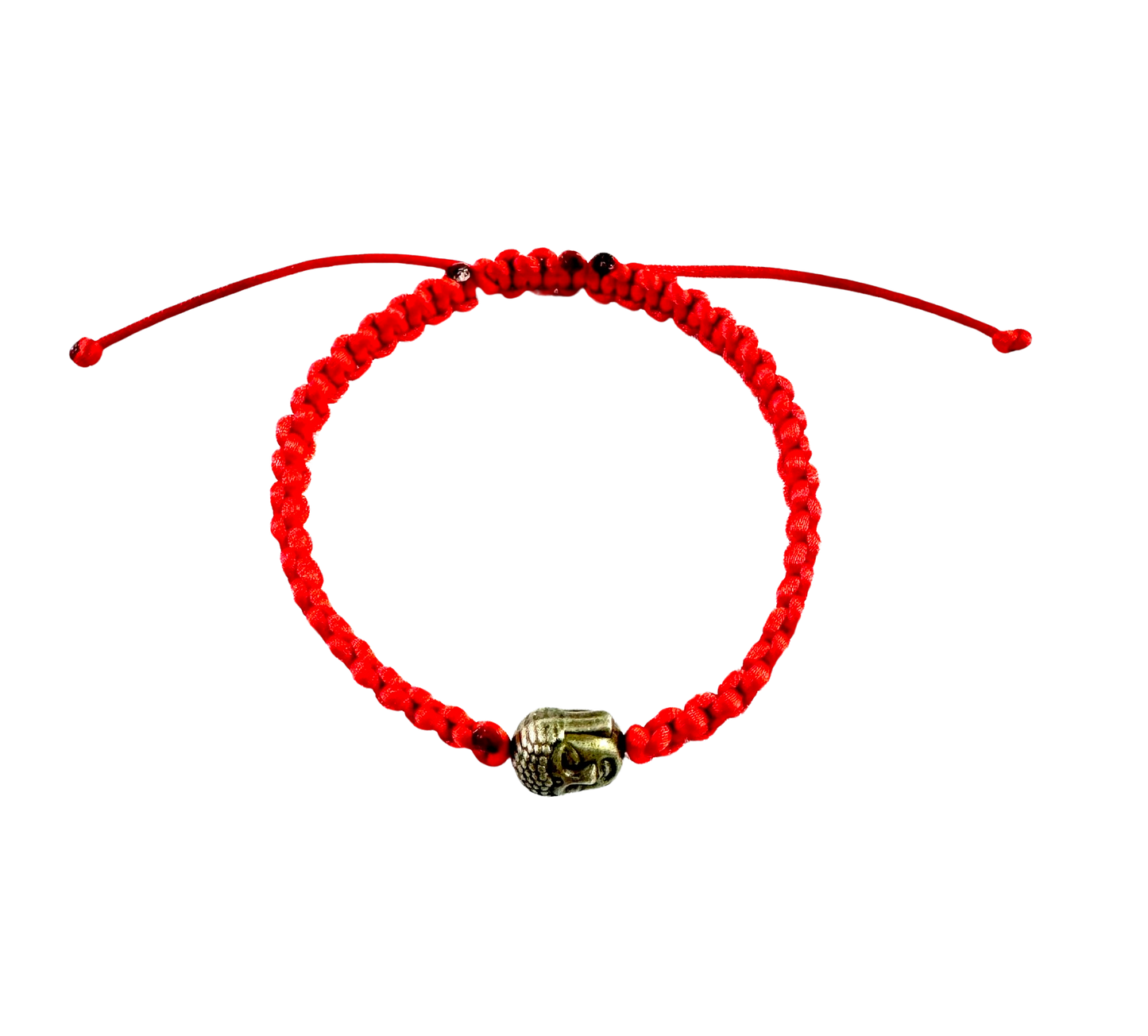 Šnúrkový pletený náramok Budha červený-Bracelets-DIARAfashion-DIARA.sk