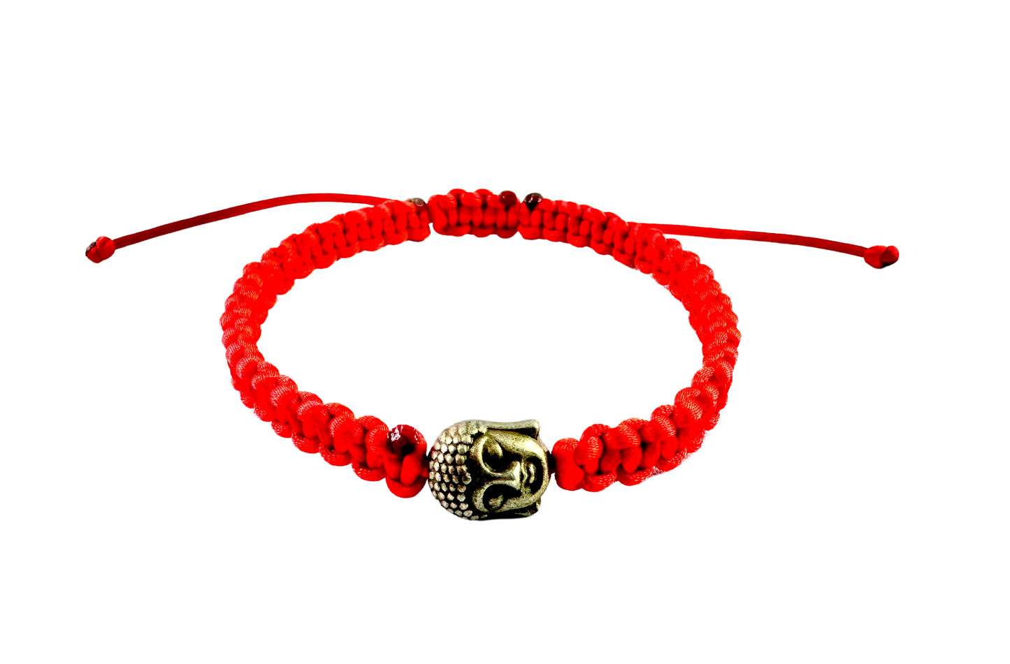 Šnúrkový pletený náramok Budha červený-Bracelets-DIARAfashion-DIARA.sk