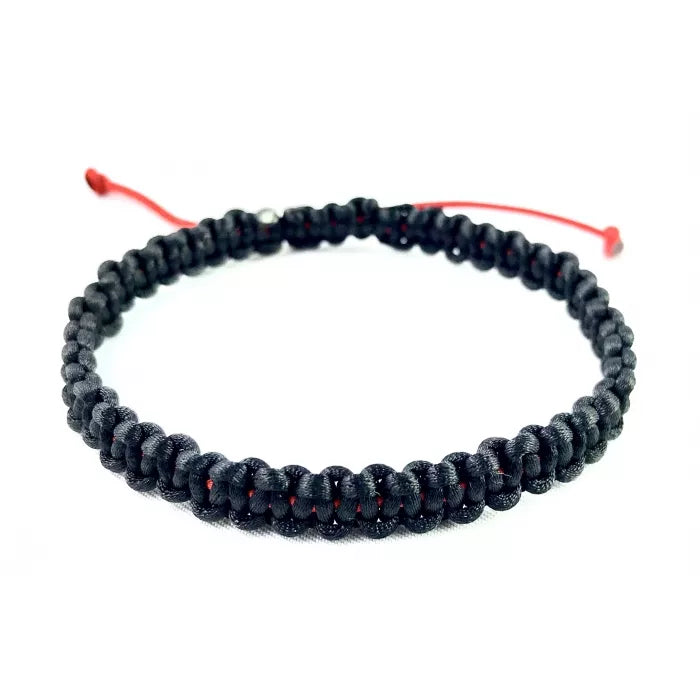 Dámsky pletený náramok šnúrkový čierny-Bracelets-DIARAfashion-DIARA.sk