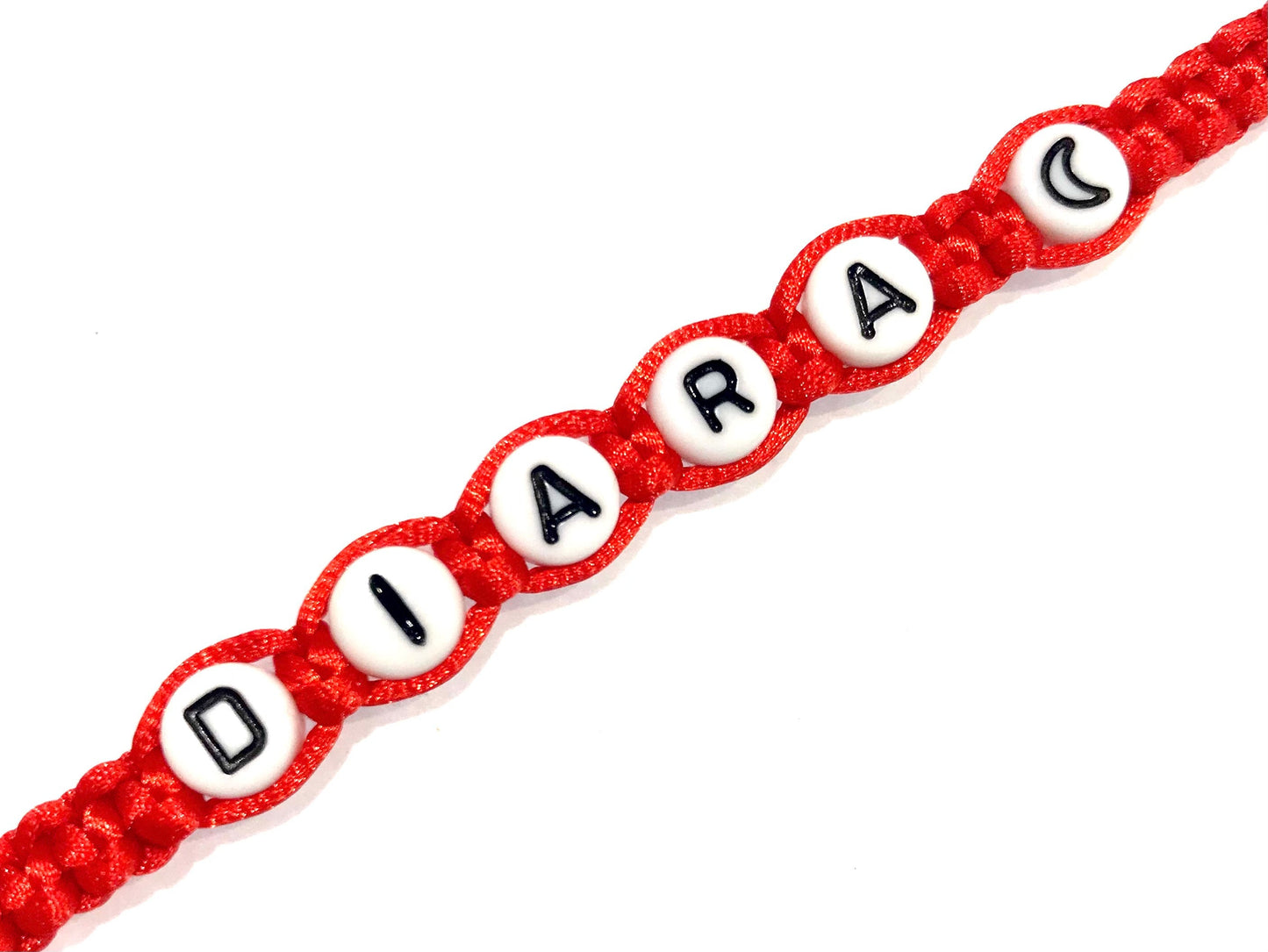 Detský náramok s menom červený-Bracelets-DIARAfashion-Mesiac-0-12 mesiacov-DIARA.sk