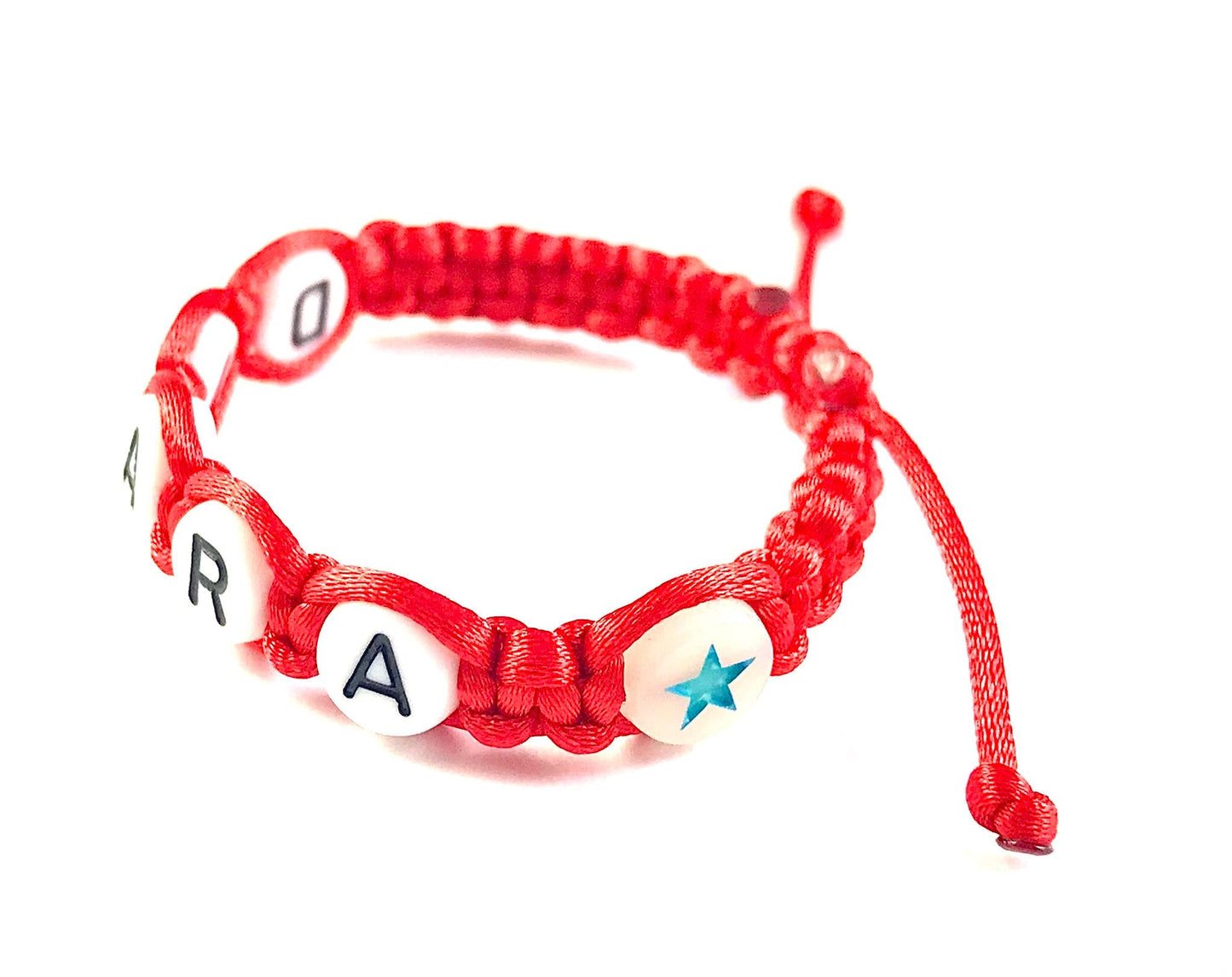 Detský náramok s menom s hviezdou svietiacou v tme červený-Bracelets-DIARAfashion-Žltá-0-12 mesiacov-DIARA.sk