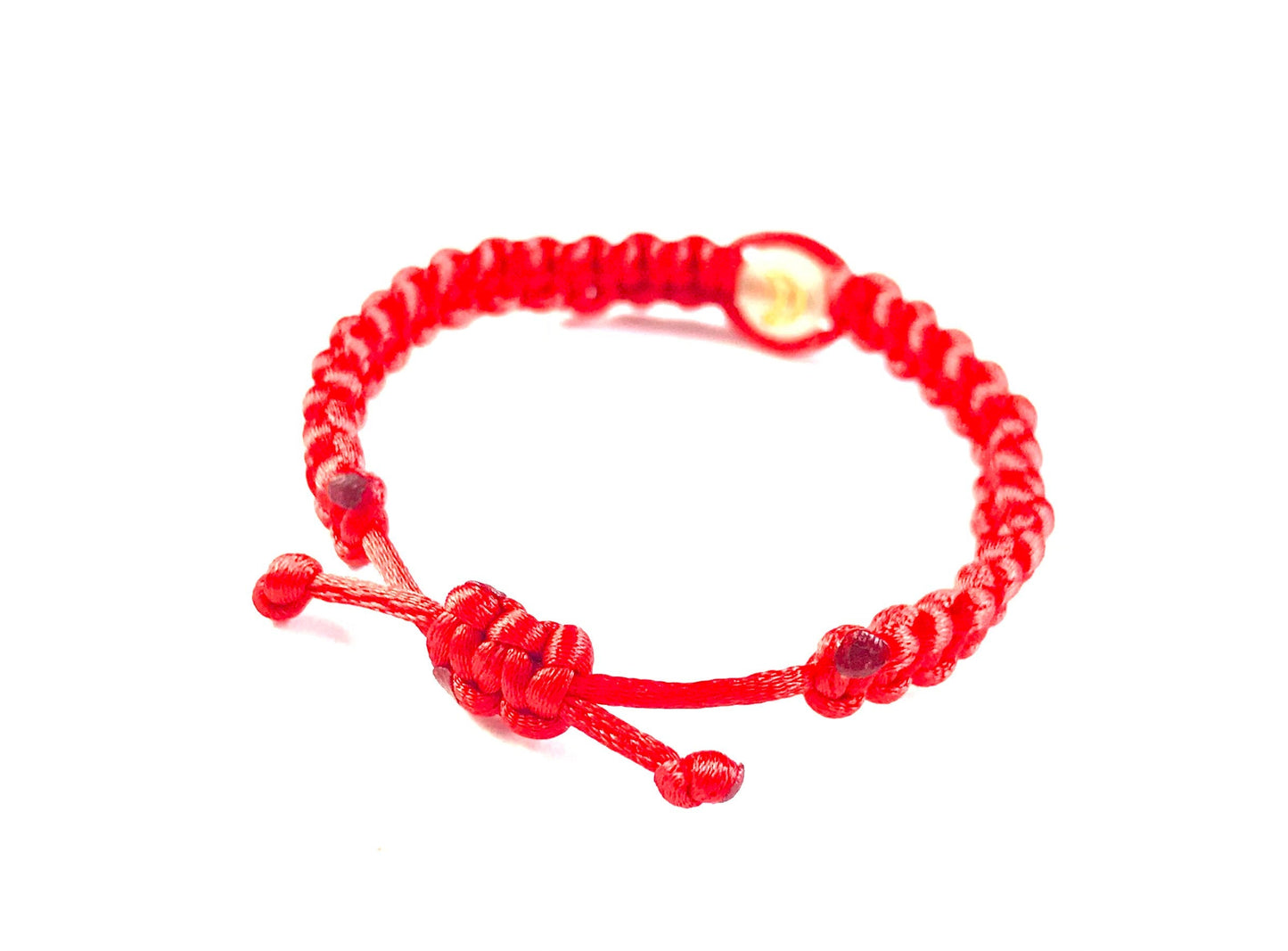 Detský pletený náramok svietiaci v tme rôzne vzory červená-Bracelets-DIARAfashion-Srdce-0-12 mesiacov-DIARA.sk