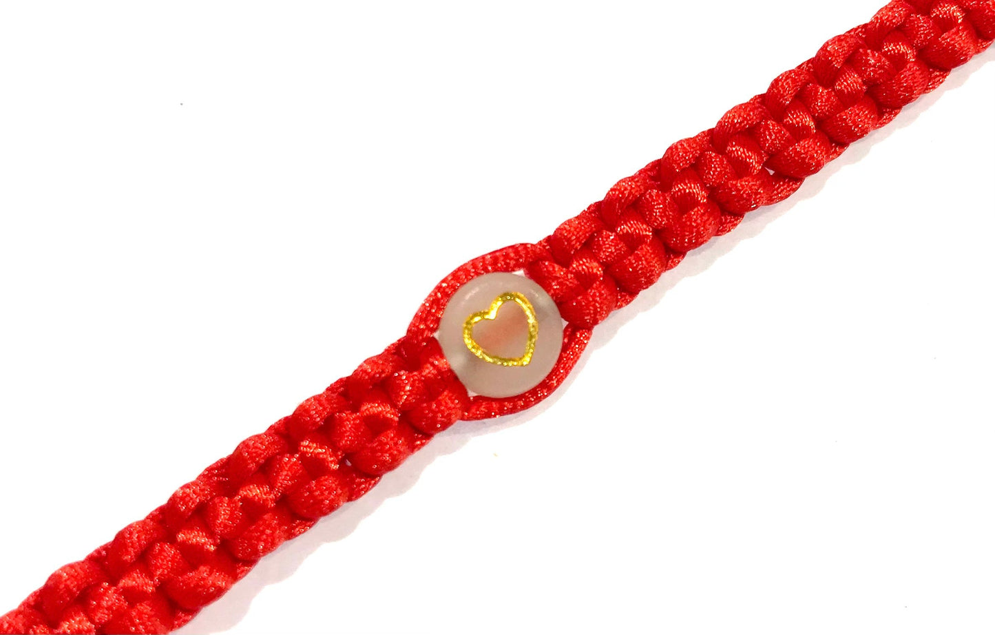 Detský pletený náramok svietiaci v tme rôzne vzory červená-Bracelets-DIARAfashion-Srdce-0-12 mesiacov-DIARA.sk