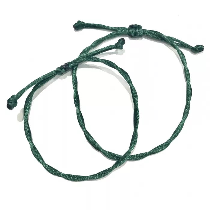 Náramky pre páry šnúrkové pletené zelené-Bracelets-DIARAfashion-DIARA.sk