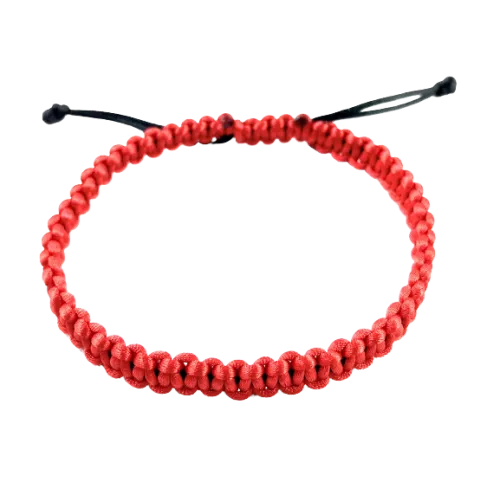 Pánsky pletený šnúrkový náramok červený-Bracelets-DIARAfashion-DIARA.sk