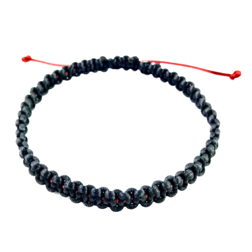 Pánsky pletený šnúrkový náramok čierny-Bracelets-DIARAfashion-DIARA.sk