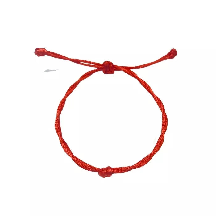 Pánsky pletený šnúrkový náramok s uzlom červený-Bracelets-DIARAfashion-DIARA.sk