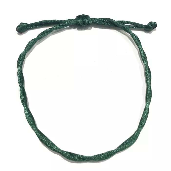 Pánsky pletený šnúrkový tenký náramok zelený-Bracelets-DIARAfashion-DIARA.sk
