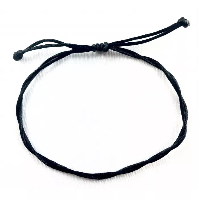 Pánsky tenký náramok šnúrkový čierny-Bracelets-DIARAfashion-DIARA.sk