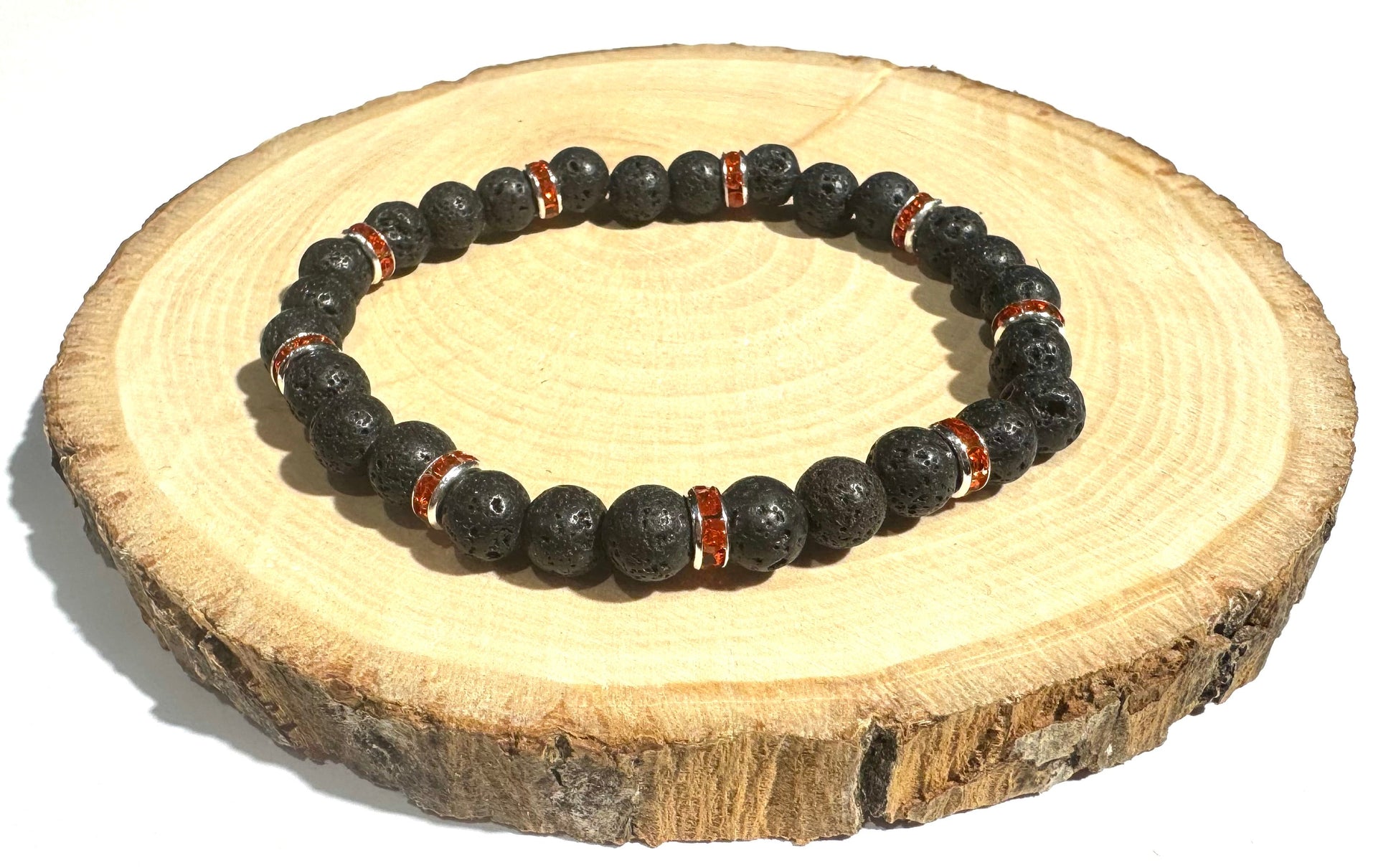 Dámsky náramok z minerálov z Lávových kameňov čierny-Bracelets-DIARA.sk-DIARA.sk