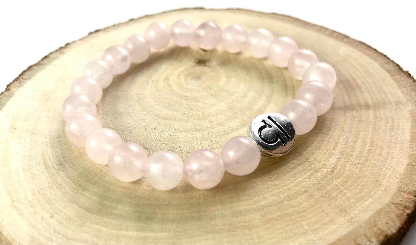 Dámsky náramok z minerálov zverokruh Ruženín 8 mm-Bracelets-DIARAfashion-Vodnár-DIARA.sk