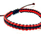 Dámsky šnúrkový náramok s anjelom červeno-čierny-Bracelets-DIARA-DIARA.sk