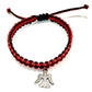 Dámsky šnúrkový náramok s anjelom červeno-čierny-Bracelets-DIARA-DIARA.sk