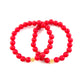 Korálkové náramky set 2 ks červené so srdiečkami-Bracelets-DIARAfashion-DIARA.sk
