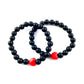 Korálkové náramky set 2 ks čierne so srdiečkami-Bracelets-DIARAfashion-DIARA.sk