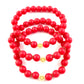 Korálkové náramky set 3 ks so srdiečkami červené-Bracelets-DIARAfashion-DIARA.sk