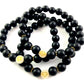 Korálkové náramky set 3 ks so srdiečkami čierne-Bracelets-DIARAfashion-DIARA.sk