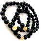 Korálkové náramky set 3 ks so srdiečkami čierne-Bracelets-DIARAfashion-DIARA.sk