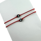 Náramky pre pár tenké so srdiečkami červené-Bracelets-DIARAfashion-DIARA.sk