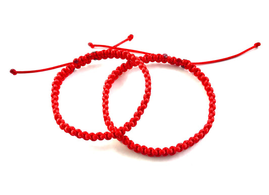 Náramky pre páry pletené červené-Bracelets-DIARA-DIARA.sk
