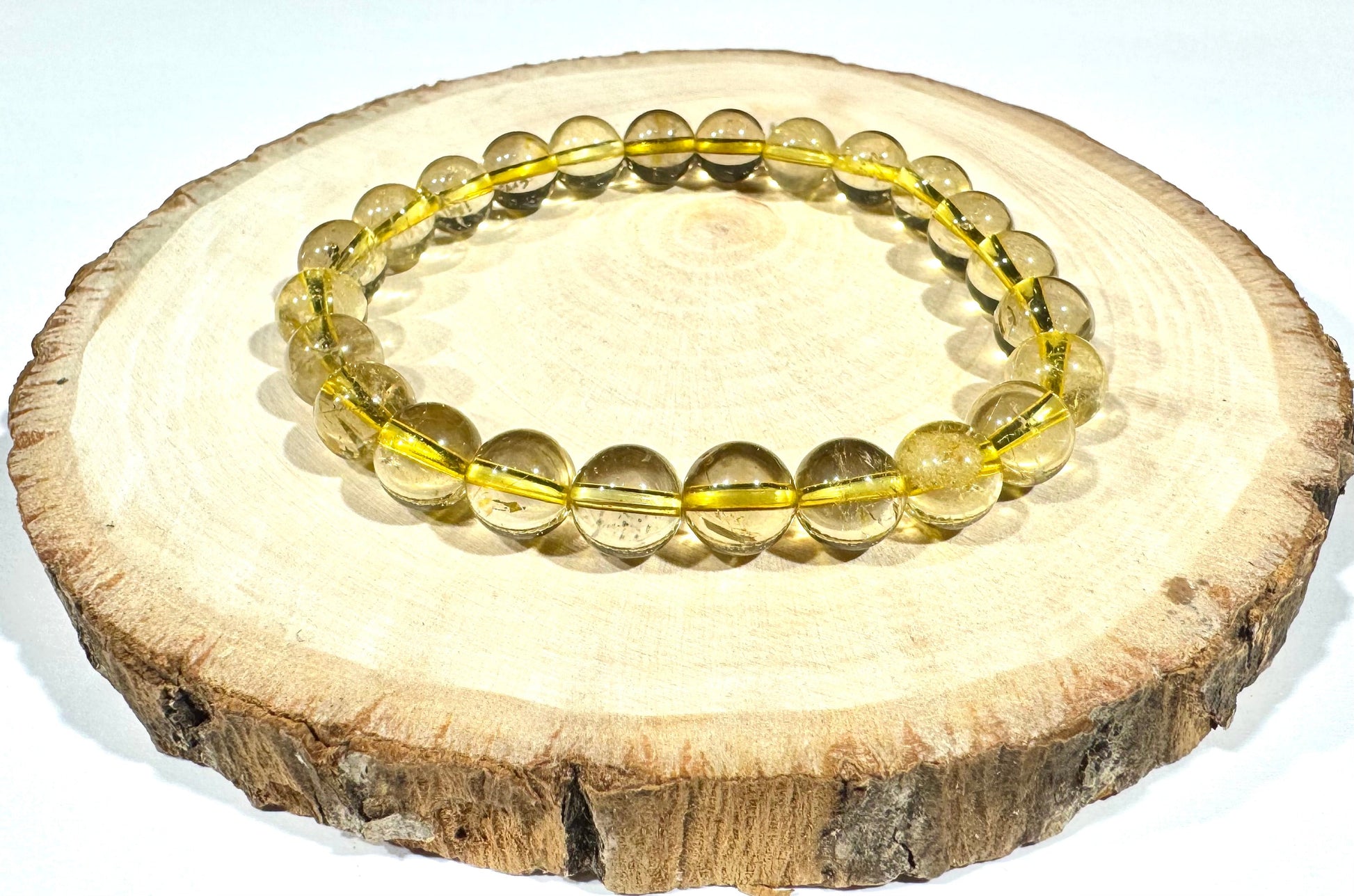 Náramok hojnosti z minerálov Citrín 8 mm zlatý žltý-Bracelets-DIARA.sk-DIARA.sk