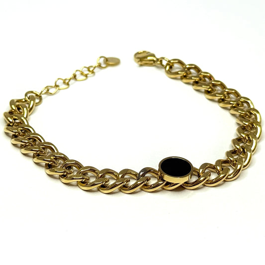 Náramok z chirurgickej ocele čierno-zlatý-Bracelets-DIARA.sk-DIARA.sk
