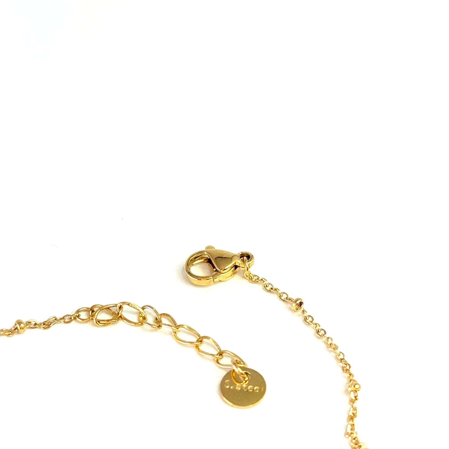 Náramok z chirurgickej ocele s kvetinou zlatý-Bracelets-DIARA.sk-DIARA.sk