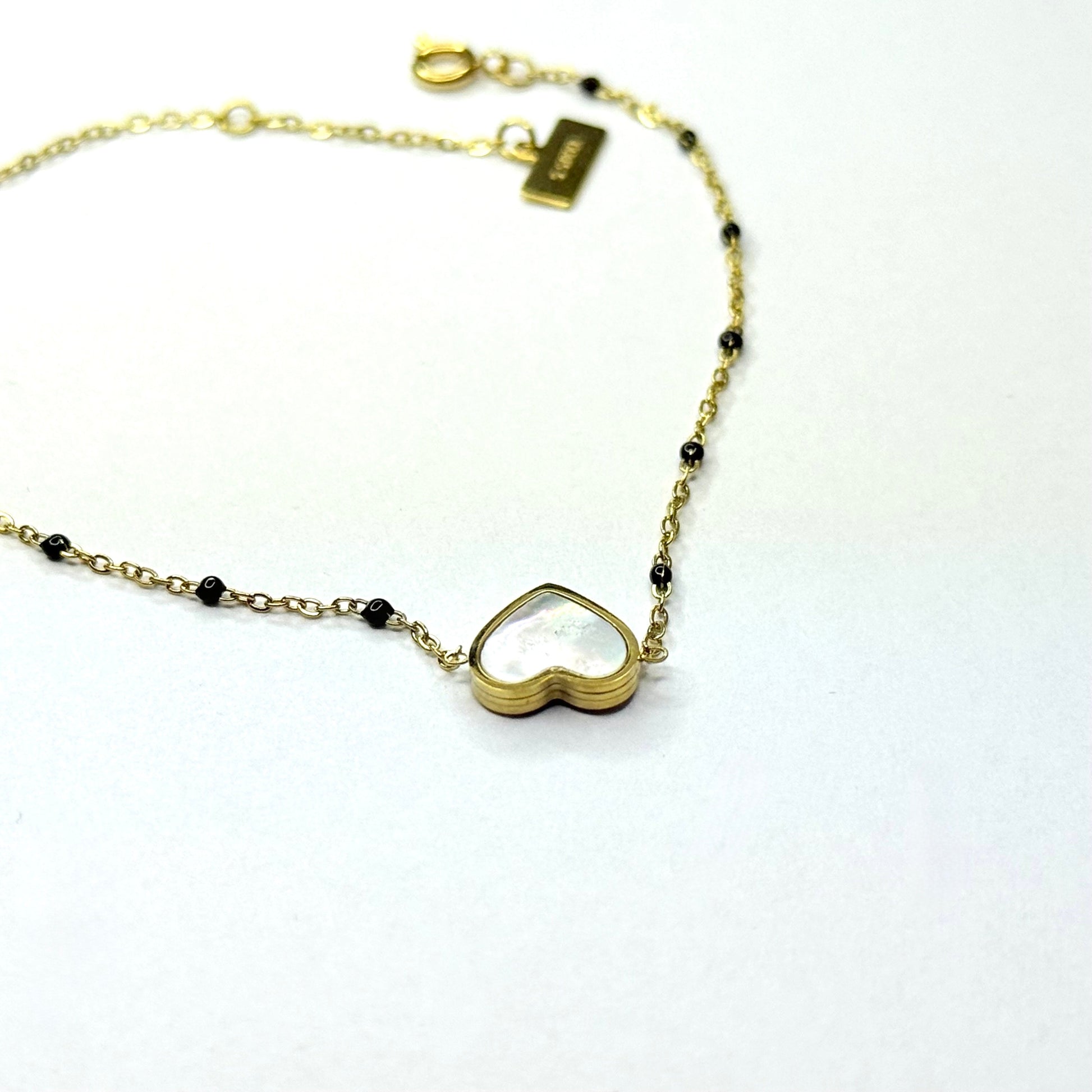 Náramok z chirurgickej ocele so srdiečkom zlatý-Bracelets-DIARA.sk-DIARA.sk