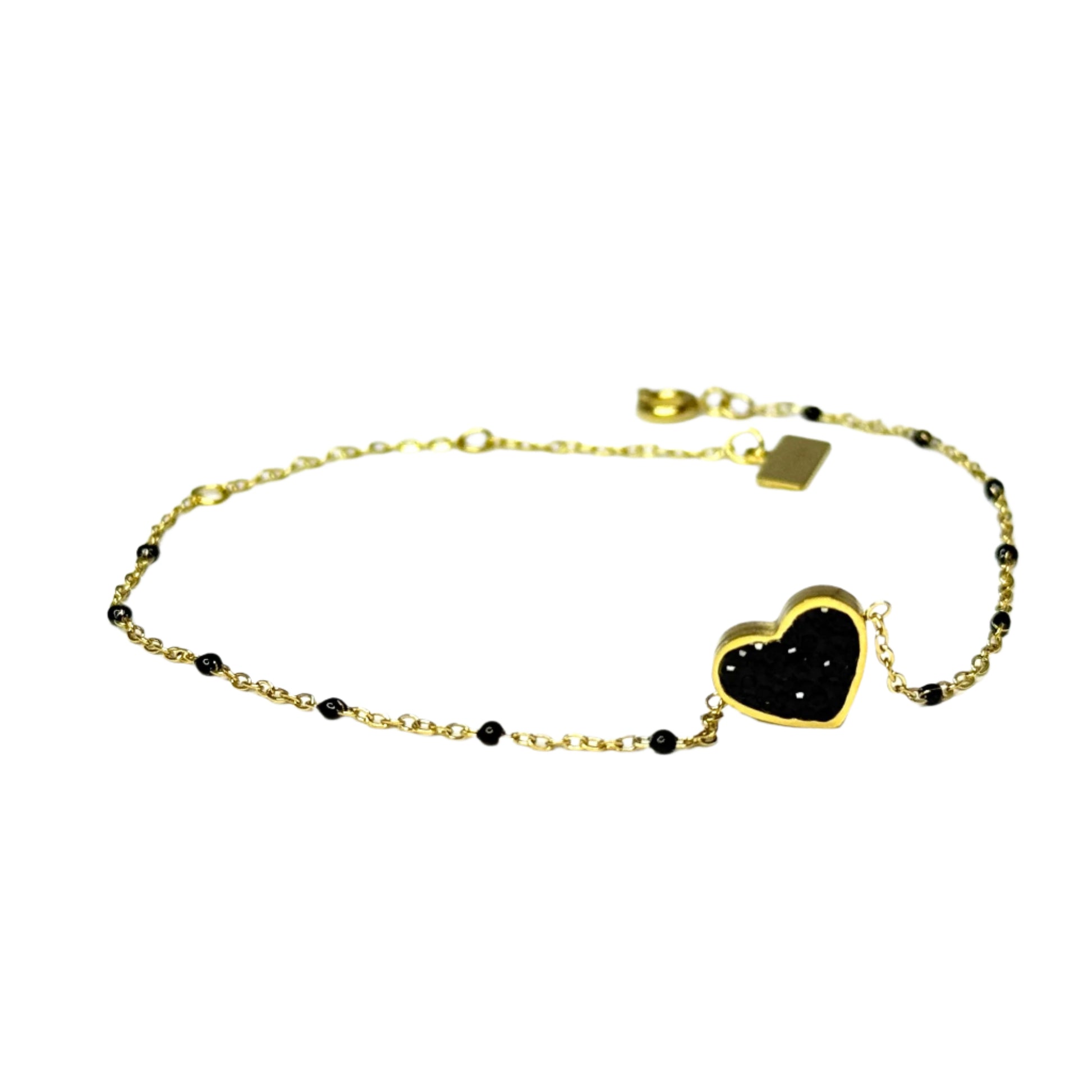 Náramok z chirurgickej ocele so srdiečkom zlatý-Bracelets-DIARA.sk-DIARA.sk