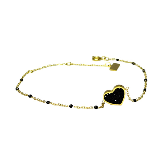 Náramok z chirurgickej ocele so srdiečkom zlatý-Bracelets-DIARA.sk-DIARA.sk
