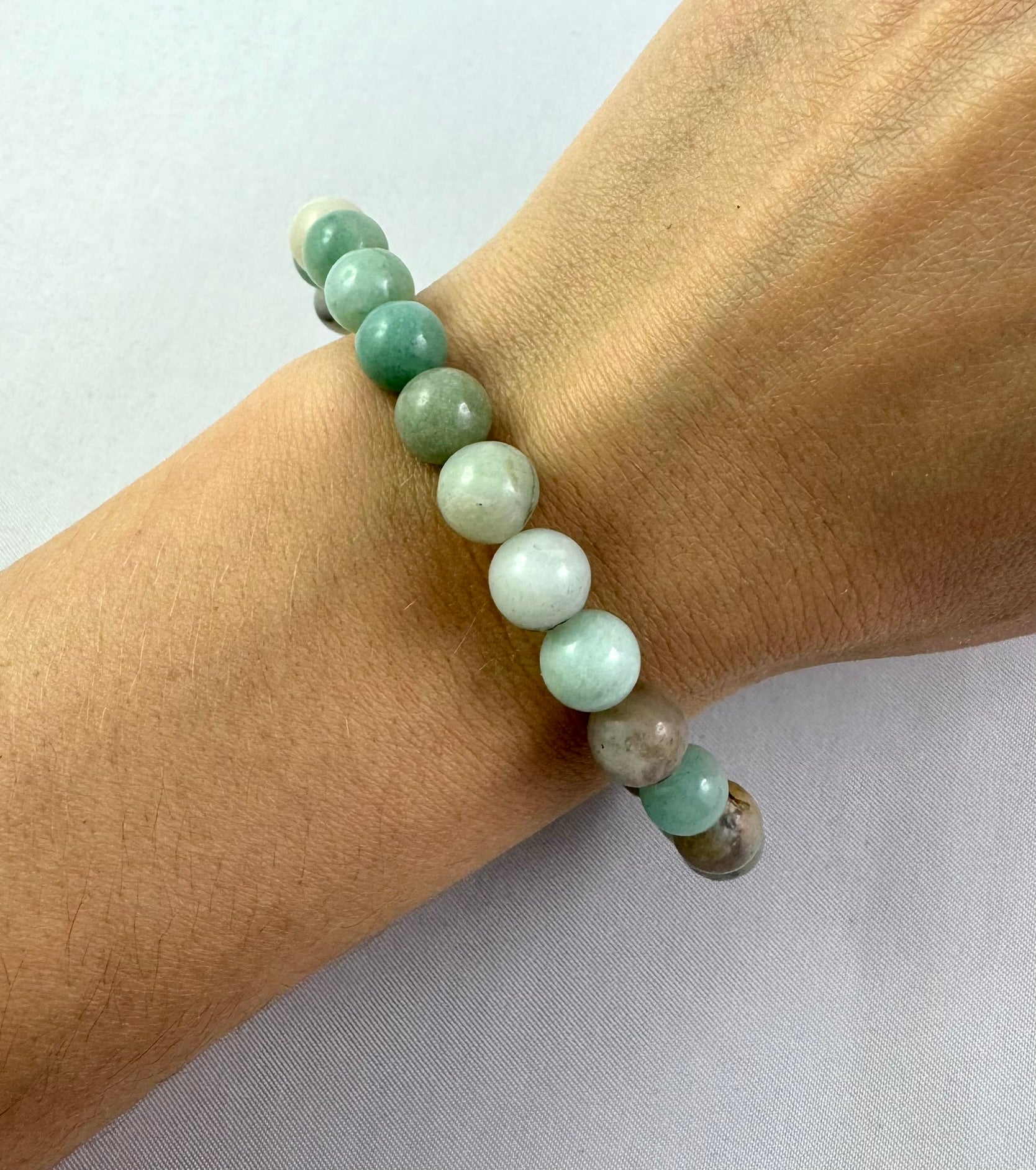 Náramok z minerálov Amazonit prírodný zelený 8 mm-Bracelets-DIARAfashion-DIARA.sk